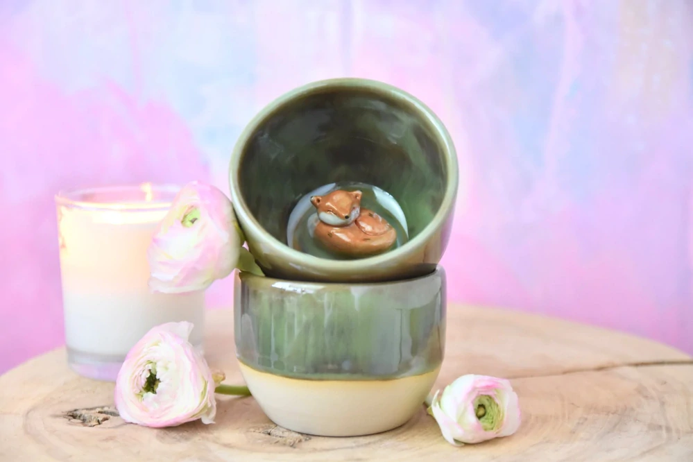 surprise fox green cup (cca 2dcl)