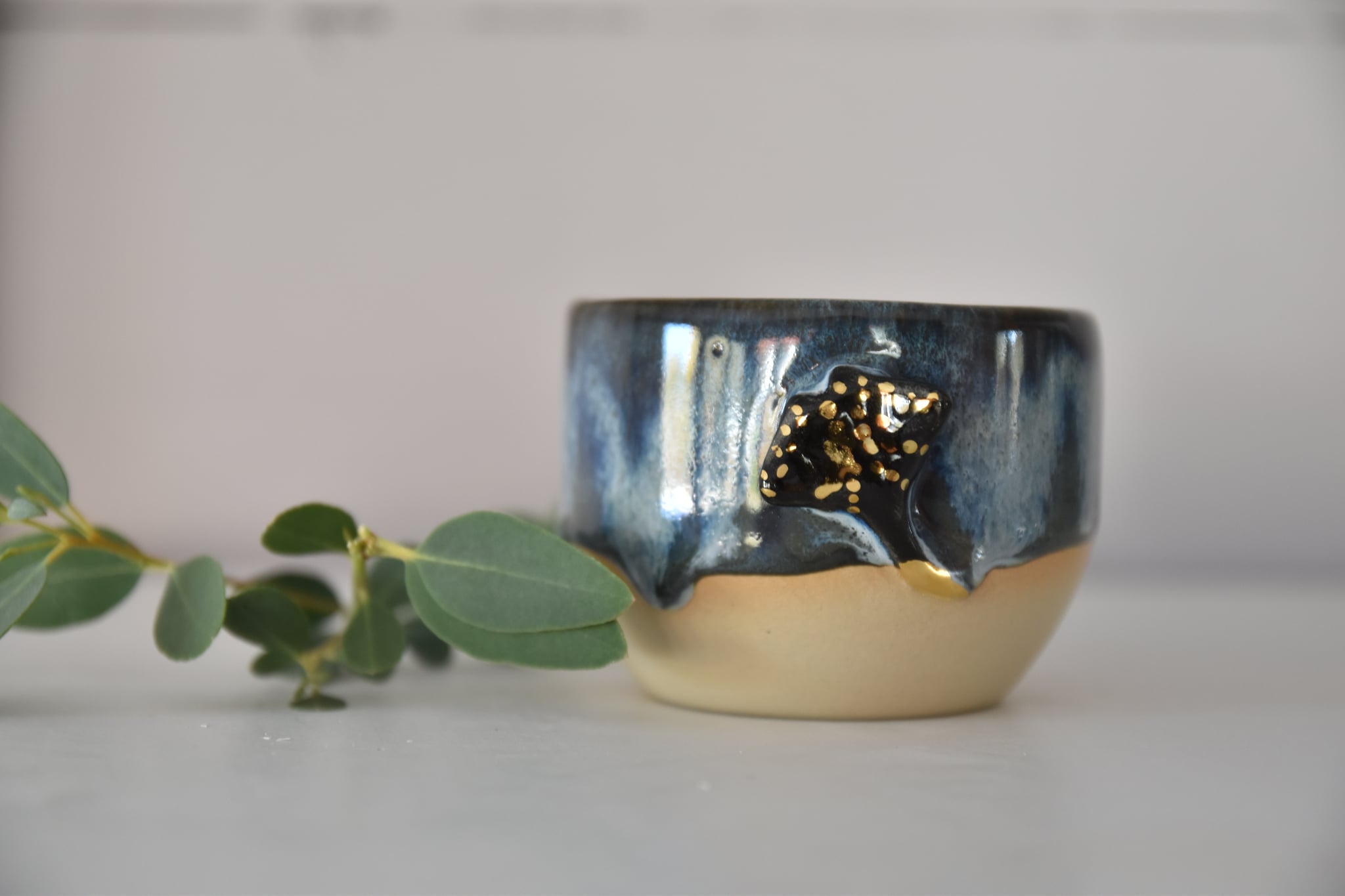 Ray m. blue cup (pozlátené) (cca 2dcl)