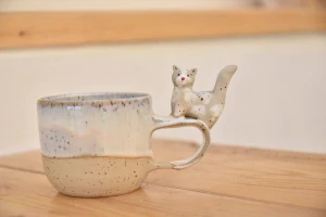 cat white mug (cca 2,8dcl)