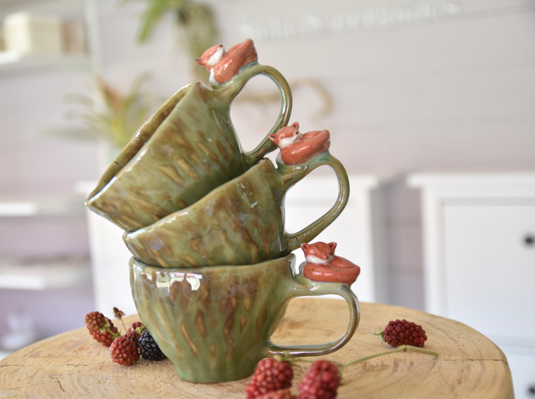 Fox green mug (cca 2,5dcl)