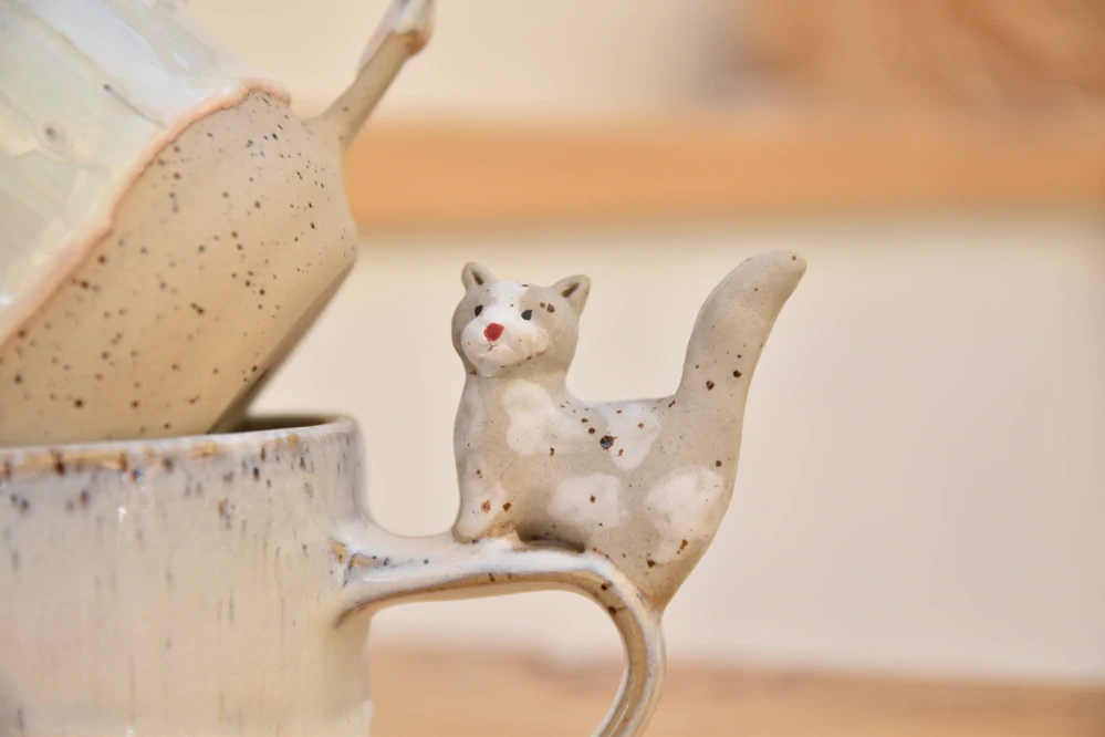 cat white mug (cca 2,8dcl)