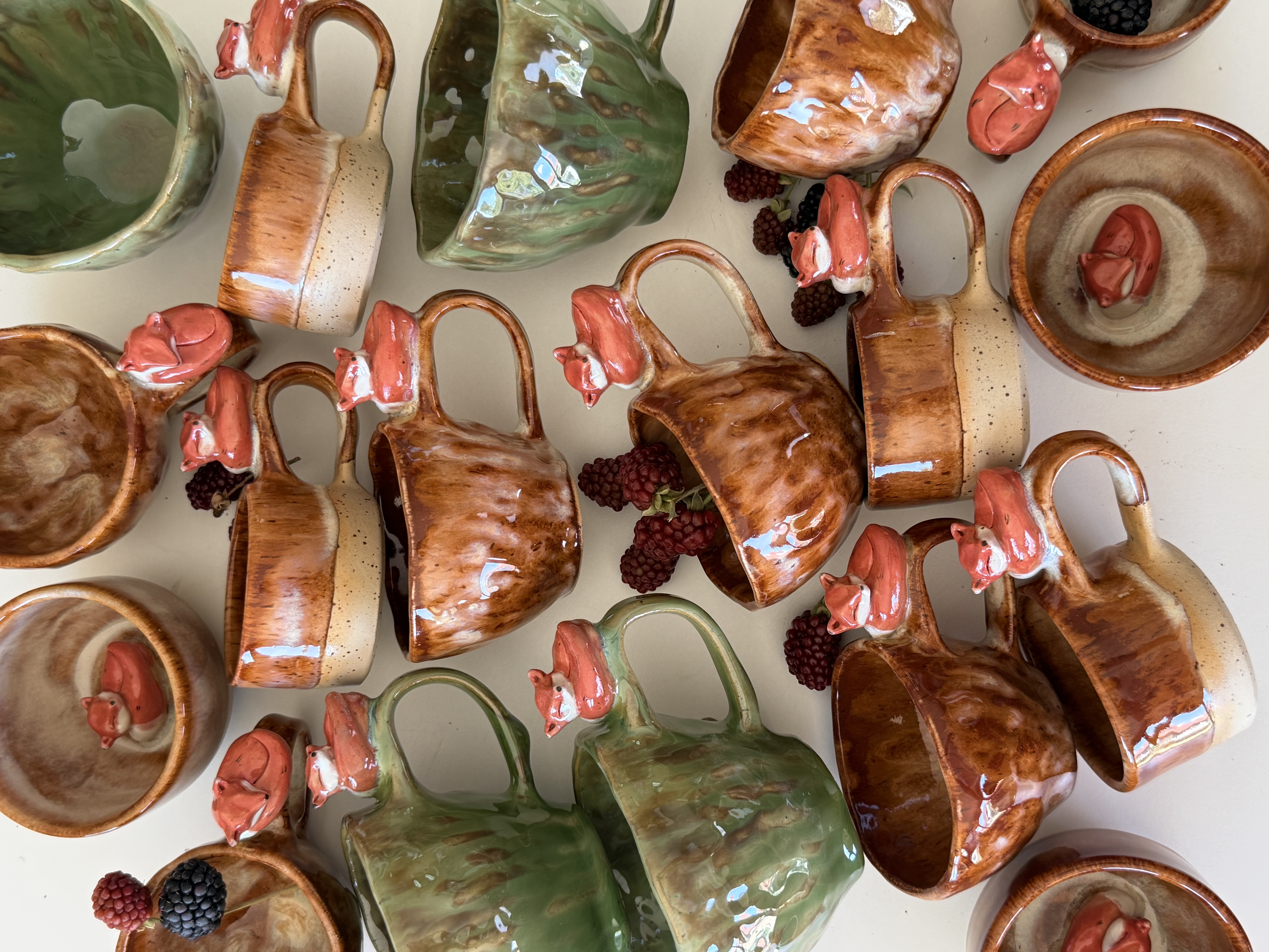 Fox green mug (cca 2,5dcl)