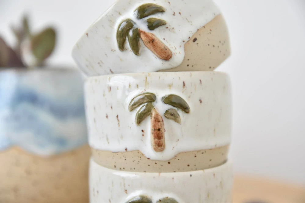 Palm tree cup (cca 1dcl)